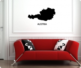 Austria Wandtattoo Aufkleber - Österreich Karte
