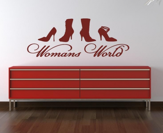 Womans World Schuhe Wandaufkleber