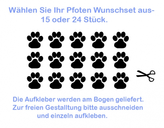 Hundetatzen Wandtattoo hunde Tatzen Pfoten wandaufkleber aufkleber - Shop