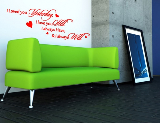 Liebesbeweis Wandsticker - Schlafzimmer Dekoration - Liebes Wandtattoo Geschenk