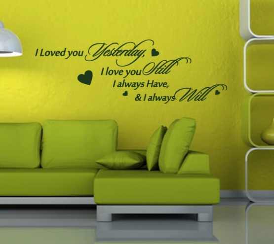 Liebesbeweis Wandsticker - Schlafzimmer Dekoration - Liebes Wandtattoo Geschenk