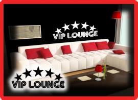 Vip Lounge Wandsticker Spruch Aufkleber