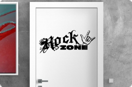 Rock Zone Tür - Wand Aufkleber