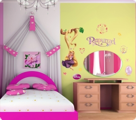 Rapunzel Kinderzimmer Deko Sticker Set - Disney Lizenzware