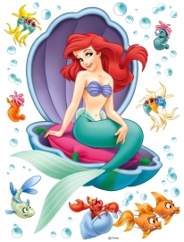 Süße Disney Arielle Wandtattoos für Kinder - Lizenzware
