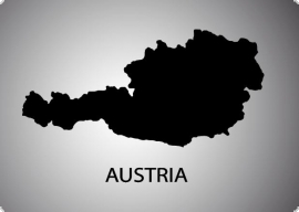 Austria Wandtattoo Aufkleber - sterreich Karte