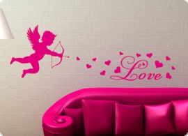 Wandtattoo Amors Pfeil Herz Liebe Design Aufkleber