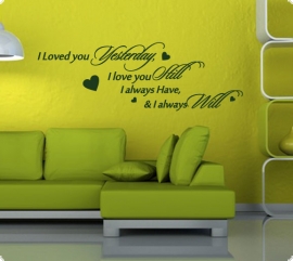 Liebesbeweis Wandsticker - Schlafzimmer Dekoration - Liebes Wandtattoo Geschenk
